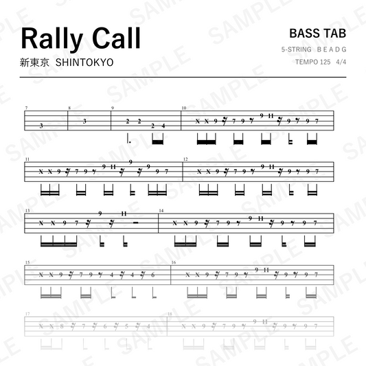Bass Tab - "Rally Call" (pdf)